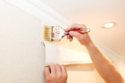 Pose de papier peint à la Mazière-aux-Bons-Hommes — revêtements muraux et toiles de verre